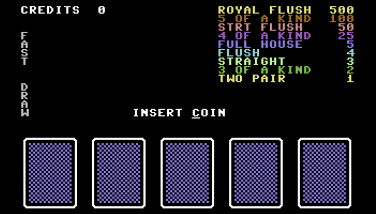 Fast Draw – A Commodore 64 Poker Machine - Byte.Yoga